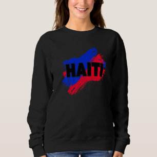 Vintage Haiti Pride Flag Independence Day Haitian Sweatshirt
