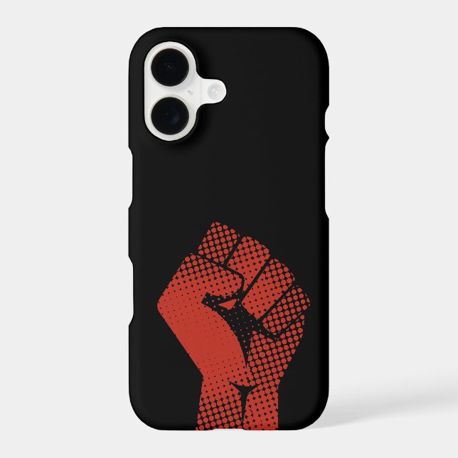 Vintage Halftone Solidarity Red Clenched Fist (Back)