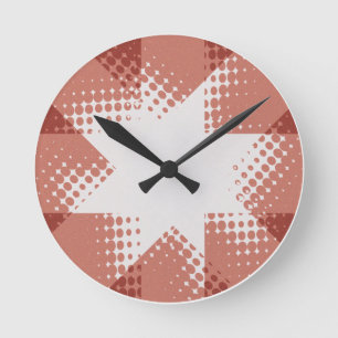 Vintage halftone star clock