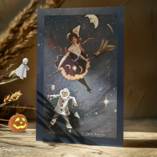 Vintage Halloween A Fair Sweep Card