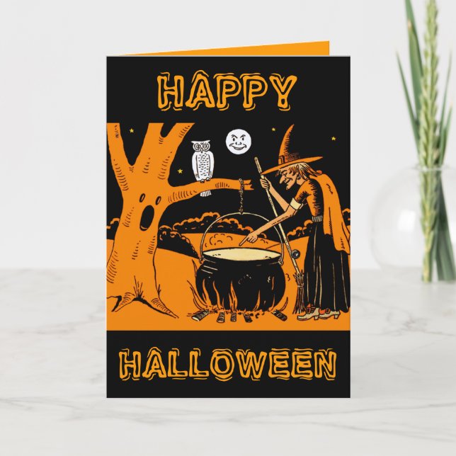 Vintage Halloween Art Card (Front)