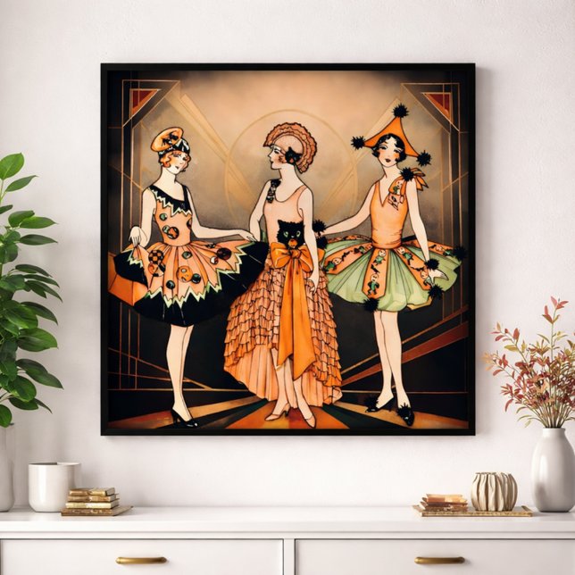 Vintage Halloween Art Deco Flapper Poster | 1920s  (Creator Uploaded)