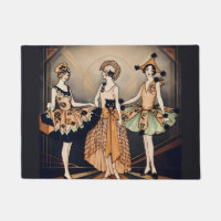 Vintage Halloween Art Deco Flapper Poster | 1920s 