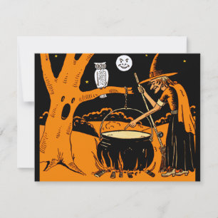 Vintage Halloween Art  Invitations