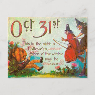 Vintage Halloween Art Postcard
