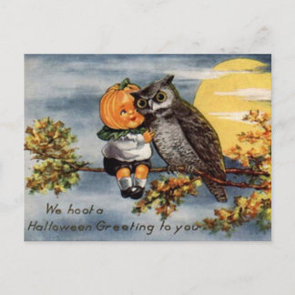 Vintage Halloween Art Postcard