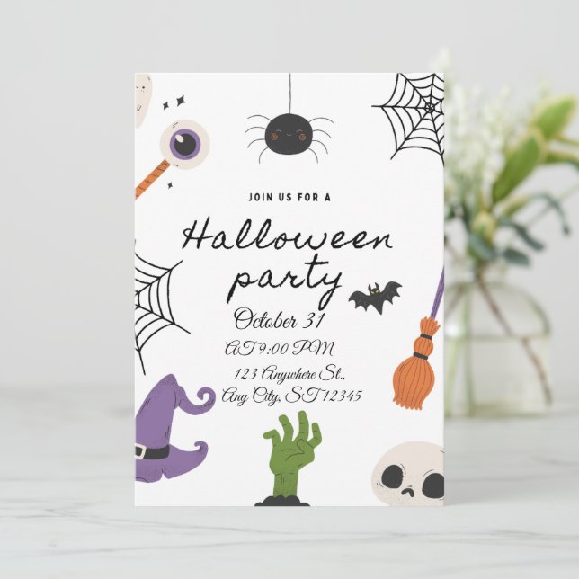 Vintage Halloween Bash Invitation (Standing Front)