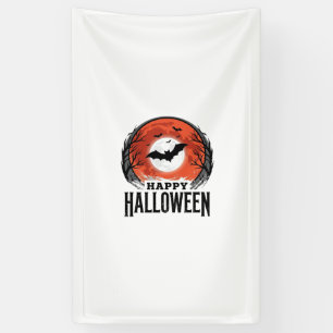 Vintage Halloween Bat Moon Engraving Design_1 Banner