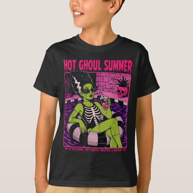 Vintage Halloween Beach Summerween Tail T-Shirt (Front)