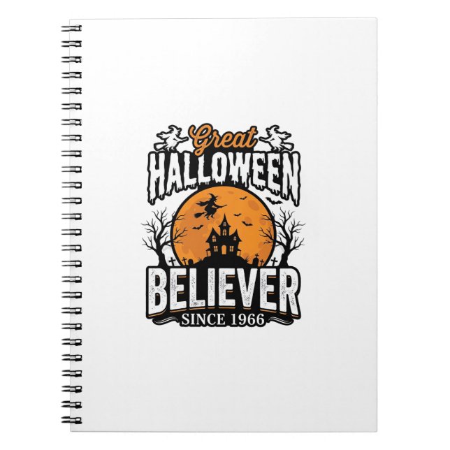 Vintage Halloween Believer Since 1966 Graphic_1 Notebook (Front)