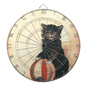 Vintage HALLOWEEN Black Cat Dartboard