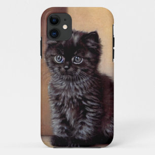 Vintage Halloween Black Kitten Illustration Case-Mate iPhone Case