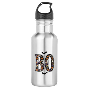 Vintage Halloween Boo Doodle Vector Design_1 532 Ml Water Bottle