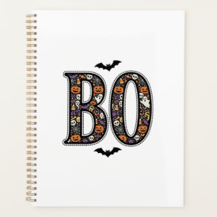 Vintage Halloween Boo Doodle Vector Design_1 Planner