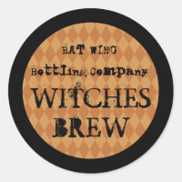 Vintage Halloween Bottle Label Stickers