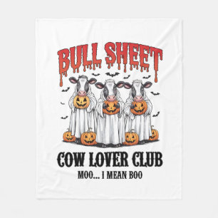 Vintage Halloween Bull Sheet Fleece Blanket