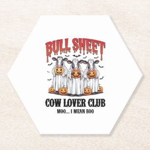 Vintage Halloween Bull Sheet Paper Coaster