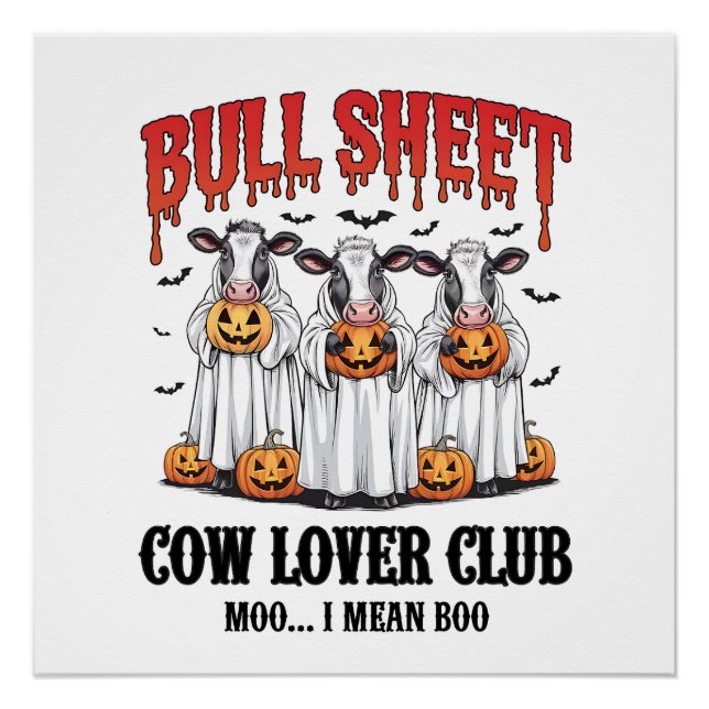 Vintage Halloween Bull Sheet Poster (Front)