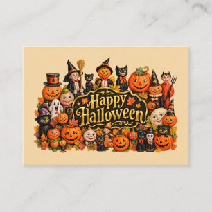 Vintage Halloween Cabinet of Curiosities Menagerie Enclosure Card