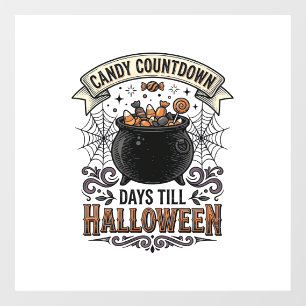 Vintage Halloween Candy Countdown Shirt Design_1