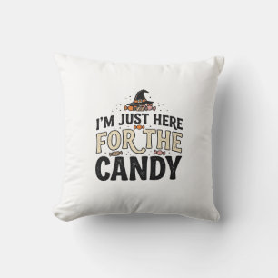 Vintage Halloween Candy Witch Hat Shirt Design_1 Cushion