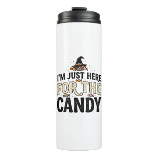 Vintage Halloween Candy Witch Hat Shirt Design_1 Thermal Tumbler