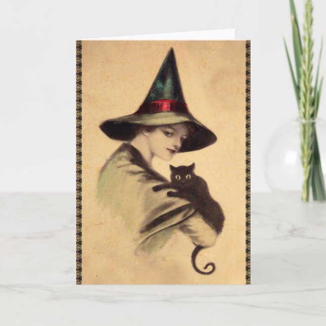 Vintage Halloween Card, Circa 1920 Card (Front)