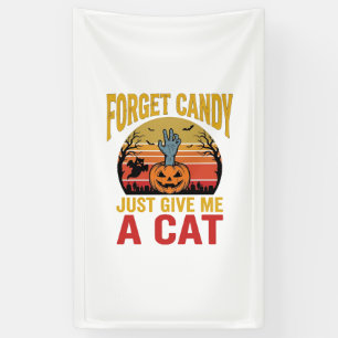 Vintage Halloween Cat Lover Funny Candy Shirt Desi Banner