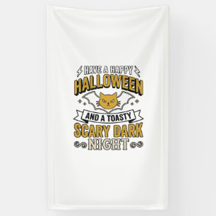 Vintage Halloween Cat Scary Dark Night Design_1 Banner