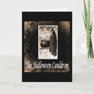 Vintage Halloween Cauldron Card