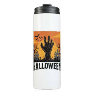 Vintage Halloween Cemetery Zombie Hand Shirt Desig Thermal Tumbler