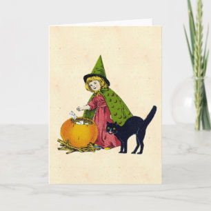 Vintage Halloween Child Card