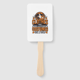 Vintage Halloween Clothes Costume Statement Shirt_ Hand Fan