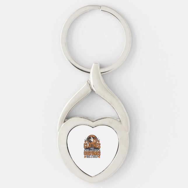Vintage Halloween Clothes Costume Statement Shirt_ Key Ring (Front)