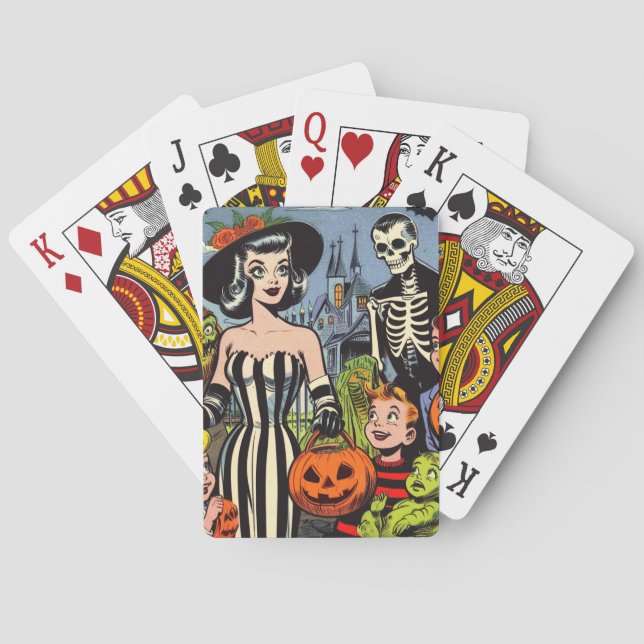 Vintage Halloween Comics Playing Cards (Back)