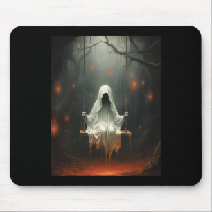 Vintage Halloween Costume Ghost Swing Mouse Pad