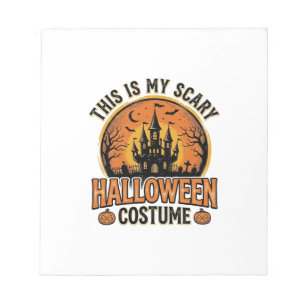 Vintage Halloween Costume Haunted Castle Shirt Des Notepad