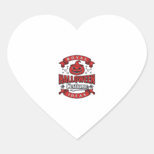 Vintage Halloween Costume Ideas Vector Design_1 Heart Sticker