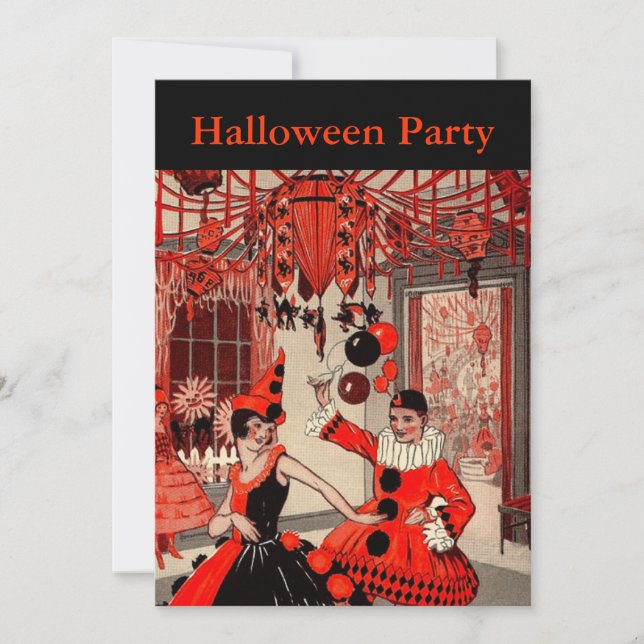 Vintage Halloween Costume Party Invitation (Front)