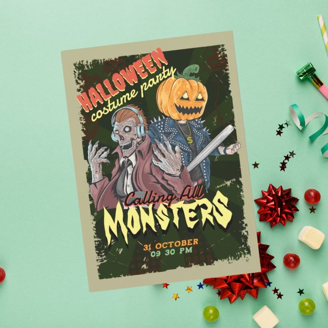Vintage Halloween Costume Party Invitation (Creator Uploaded)