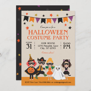 Vintage Halloween Costume Party Invitation