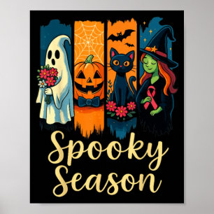 Vintage Halloween Costume Spooky Season Poster