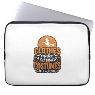 Vintage Halloween Costume Statement Shirt Design_1 Laptop Sleeve