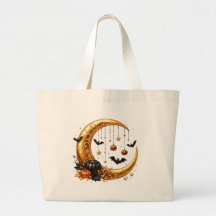 Vintage Halloween Crescent Moon