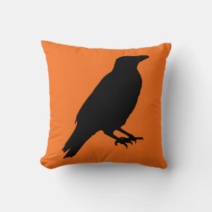 Vintage Halloween crow Cushion