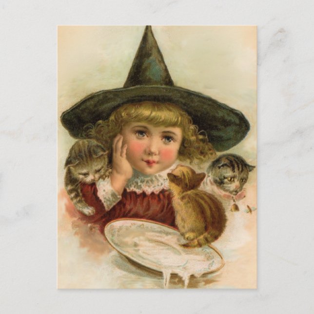 vintage Halloween cutie Postcard (Front)