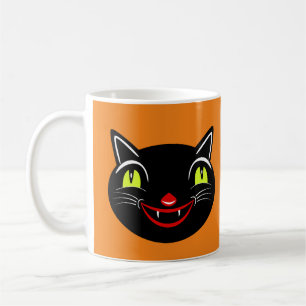 Vintage Halloween Decoration Black Cat I Coffee Mug