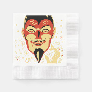 Vintage Halloween Devil Head #2 Napkin