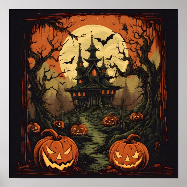 Vintage Halloween digital print (Front)