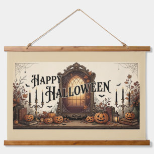 Vintage Halloween Door Sign, Home Decor Hanging Tapestry